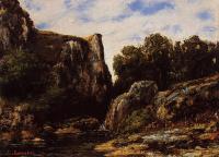 Courbet, Gustave - A Waterfall in the Jura